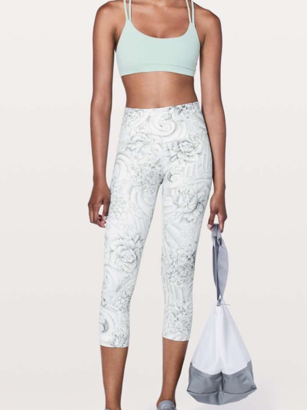 Lululemon Wunder Under Crop (Hi-Rise) *21" Twine White Multi Size 4